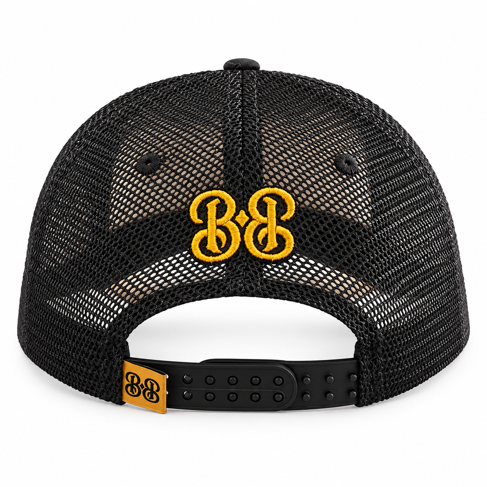 Golden Halo back with gold BB embroidery and snapback