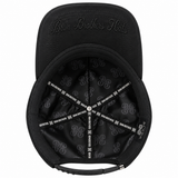 Total Black Edition under brim with black-on-black Brim Brothers Hats embroidery and BB-print lining